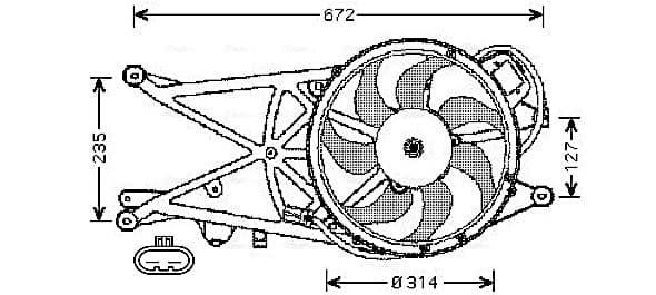 Fan, engine cooling — AVA Clever Choice OL7530