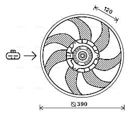 Fan, engine cooling — AVA Clever Choice OL7652