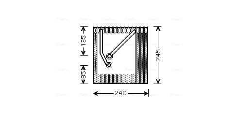 Evaporator, air conditioning — AVA Clever Choice VNV242