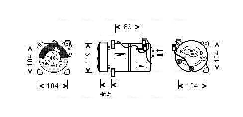 Air conditioner compressor — AVA Clever Choice VOK059