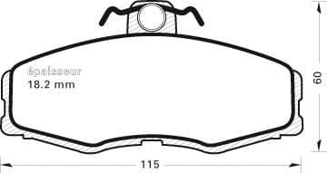 Brake pad set image