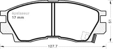 Brake pad set image