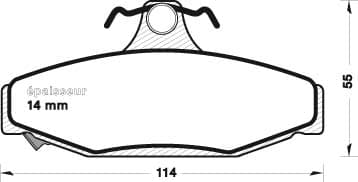 Brake pad set image