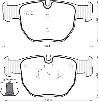 Brake pad set image