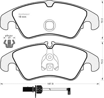 Brake pad set image