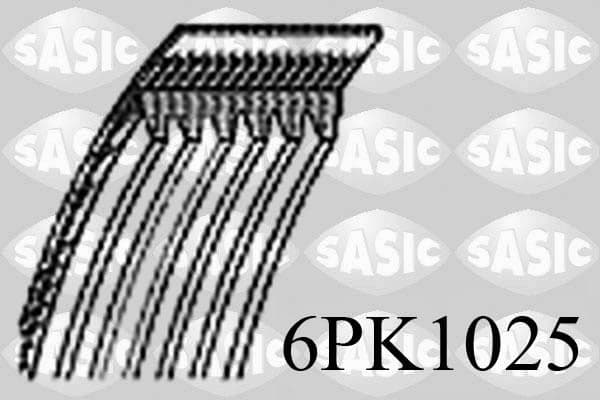 Ribbed V-belt — SASIC 6PK1025