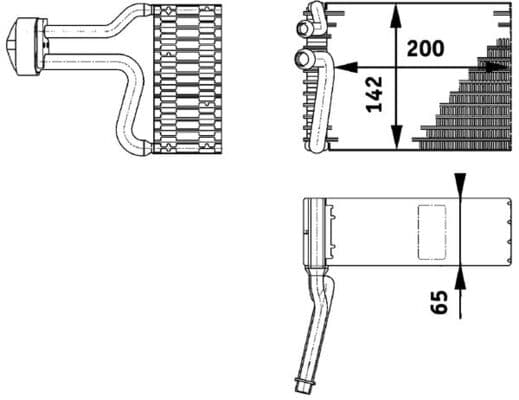 MAHLE AE 66 000P Air Con Evaporator