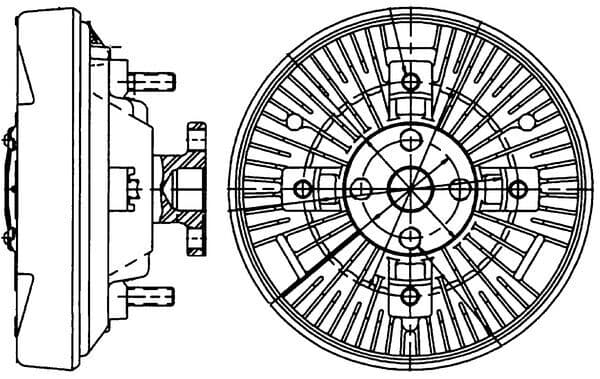Clutch, radiator fan — MAHLE CFC 220 000P