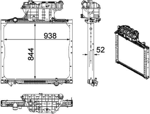 Radiator — MAHLE CR 1167 000P