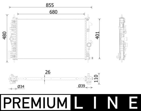 Radiator — MAHLE CR 928 000P