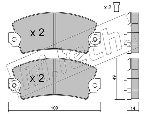 Brake pad set image