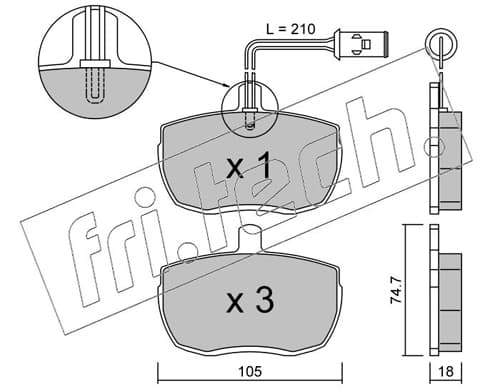 Brake pad set image