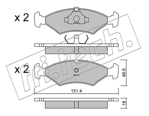 Brake pad set image