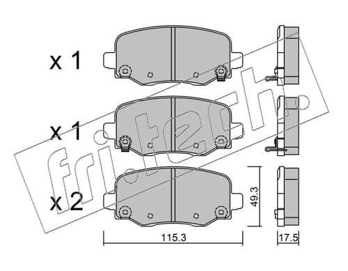 Brake pad set image
