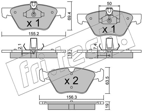 Brake pad set image