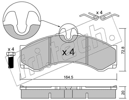 Brake pad set image