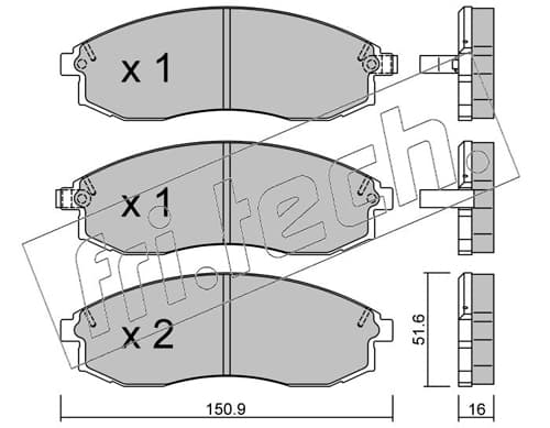 Brake pad set image