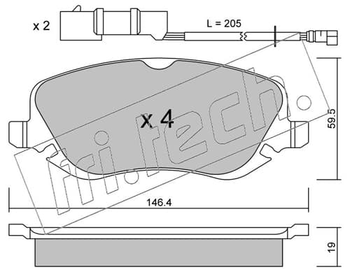 Brake pad set image