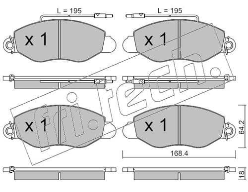 Brake pad set image