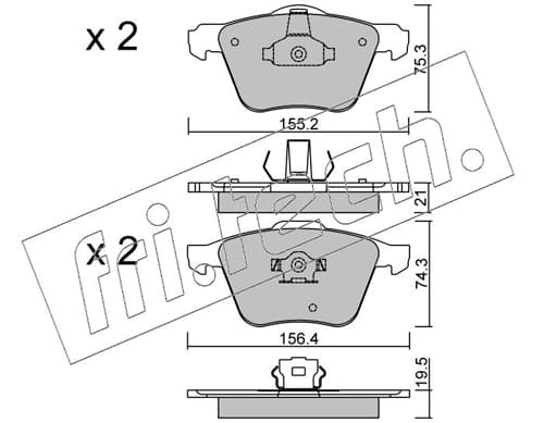 Brake pad set image