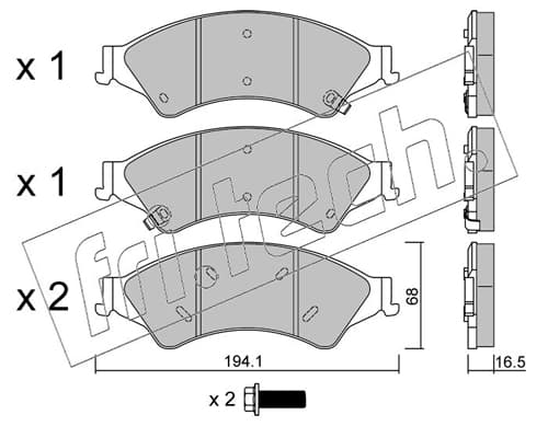 Brake pad set image
