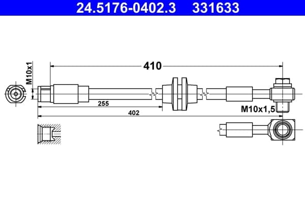 Brakehose — ATE 24.5176-0402.3