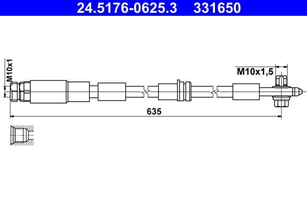 Brakehose — ATE 24.5176-0625.3