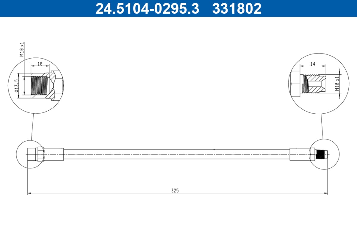 Brakehose — ATE 24.5104-0295.3