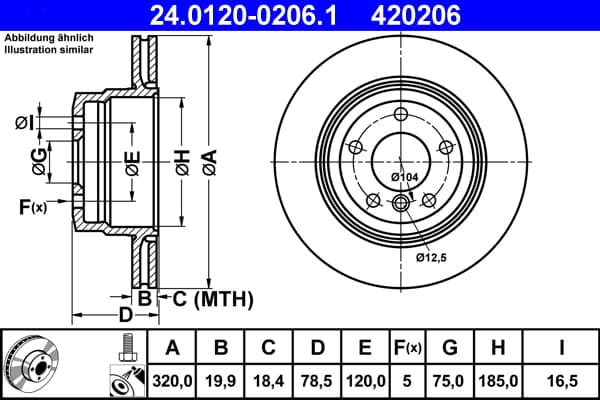 Brake Disc — ATE 24.0120-0206.1