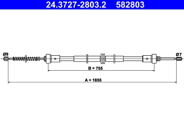 Cable Pull, parking brake — ATE 24.3727-2803.2
