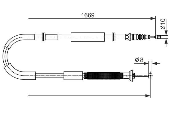 Cable Pull, parking brake — BOSCH 1 987 482 588