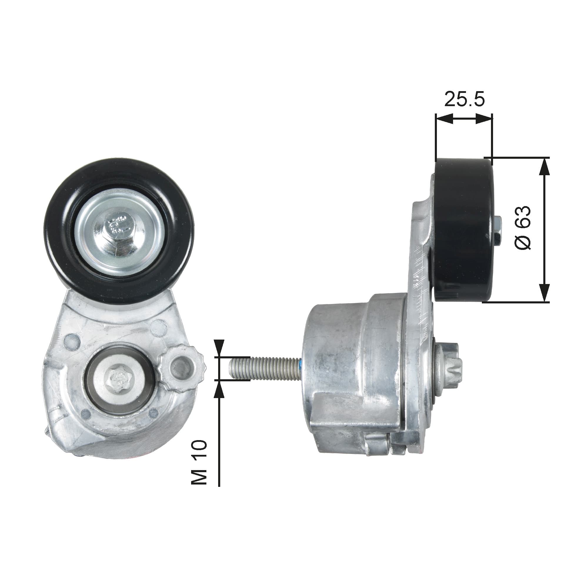 Belt Tensioner, V-ribbed belt — GATES T39160