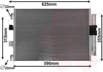Condenser, air conditioning — VAN WEZEL 18015709
