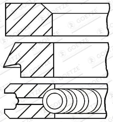 GOETZE ENGINE 08-436800-00 Piston Ring Kit