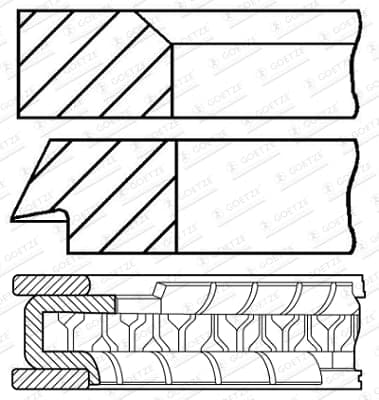GOETZE ENGINE 08-446900-00 Piston Ring Kit