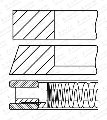GOETZE ENGINE 08-449105-00 Piston Ring Kit