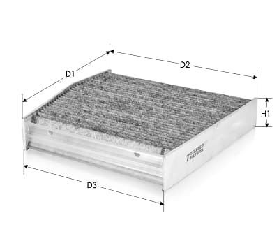 Filter, interior air — TECNECO FILTERS CK11743C