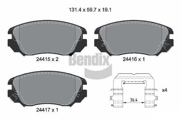 Brake pad set image