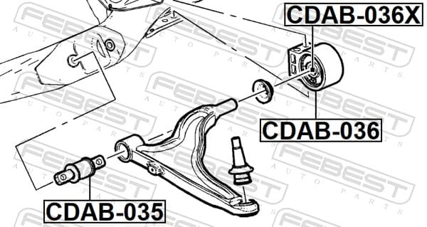 bushing, control/trailing arm image