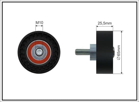 Deflection/Guide Pulley, V-ribbed belt — CAFFARO 05-19