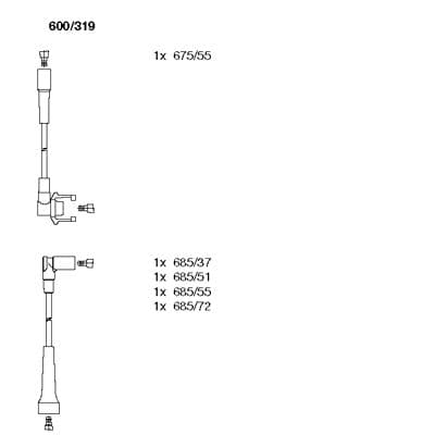 BREMI 600/319 Ignition Cable Kit