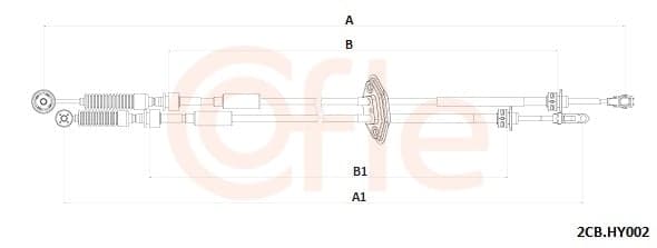 COFLE 2CB.HY002 Manual transmission cable pull