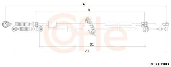 COFLE 2CB.HY003 Manual transmission cable pull