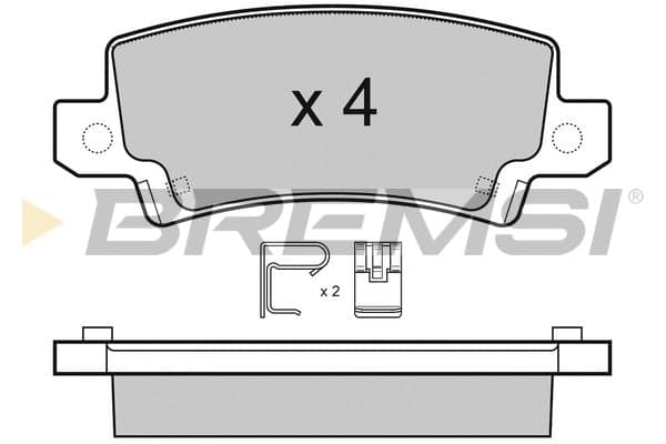 Brake pad set — BREMSI BP3070