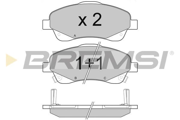 Brake pad set — BREMSI BP3094