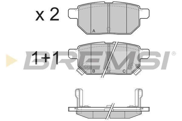 Brake pad set — BREMSI BP3322