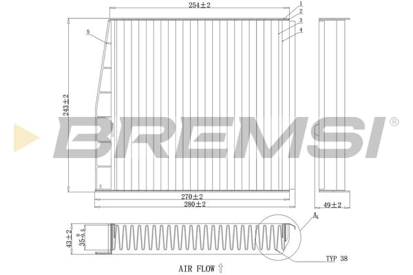 Filter, interior air — BREMSI FC0976