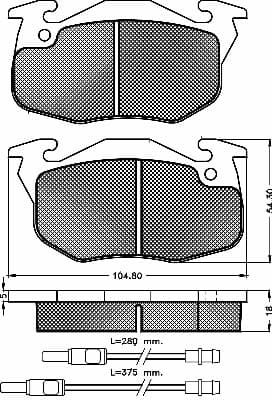 Brake pad set image