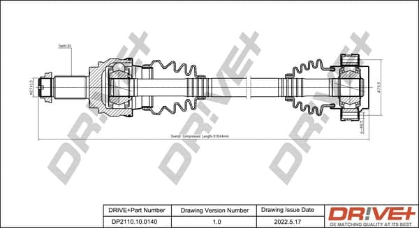 CV shaft — Dr!ve+ DP2110.10.0140