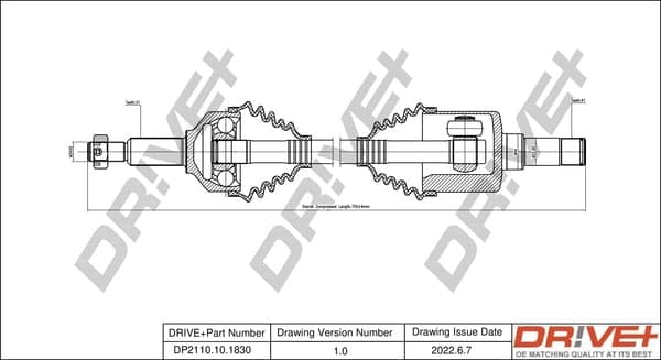 CV shaft — Dr!ve+ DP2110.10.1830